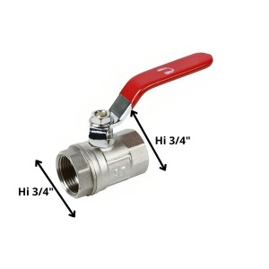 LLAVE BOLA PASO HI-HI MANILLA PLANA ROJA 3/4"