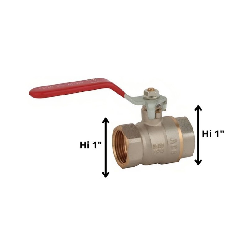 LLAVE BOLA PASO HI-HI MANILLA PLANA ROJA/AZUL 1"