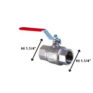 LLAVE BOLA PASO HI-HI MANILLA PLANA ROJA 1 1/4"