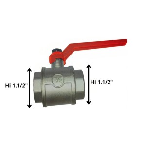 LLAVE BOLA PASO HI-HI MANILLA PLANA ROJA 1 1/2"