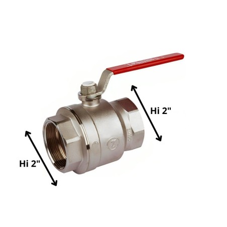 LLAVE BOLA PASO HI-HI MANILLA PLANA ROJA 2"