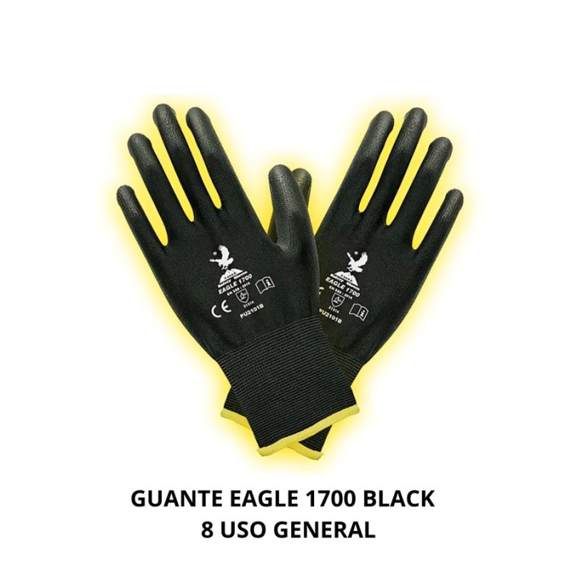 GUANTE EAGLE 1700 BLACK 8 USO GENERAL