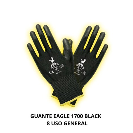 GUANTE EAGLE 1700 BLACK 8 USO GENERAL