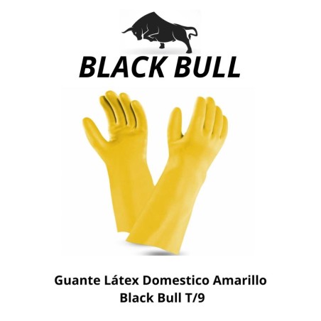 GUANTE LATEX DOMESTICO AMARILLO BLACK BULL T/9