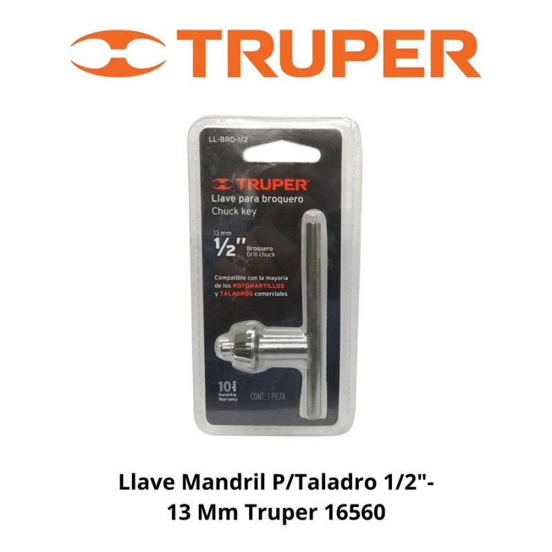 LLAVE MANDRIL P/TALADRO 1/2"-13 MM TRUPER 16560