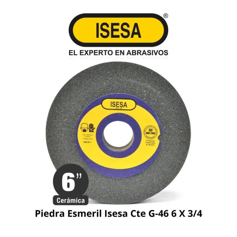 PIEDRA ESMERIL ISESA CTE G-46 6 X 3/4