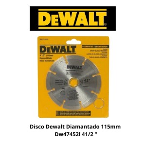 DISCO DEWALT DIAMANTADO 115MM DW47452L 41/2 "