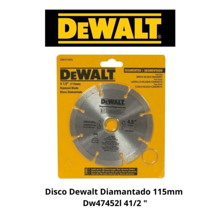 DISCO DEWALT DIAMANTADO 115MM DW47452L 41/2 "