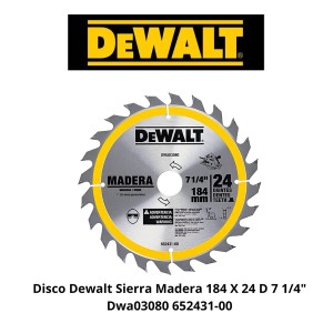 DISCO DEWALT SIERRA MADERA 184 X 24 D 7 1/4" DWA03
