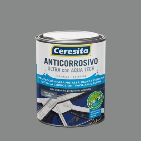 ANTICORROSIVO CERESITA AQUA TECH 1/4 GL NEGRO