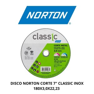DISCO NORTON CORTE 7" CLASSIC INOX 180X3,0X22,23