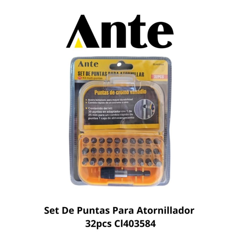 SET DE PUNTAS PARA ATORNILLADOR 32PCS CL403584