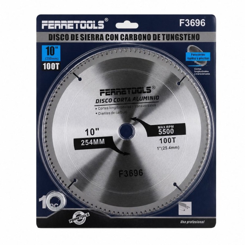 DISCO FERRETOOLS CORTE ALUMIN 250 X100 D F3696 10"