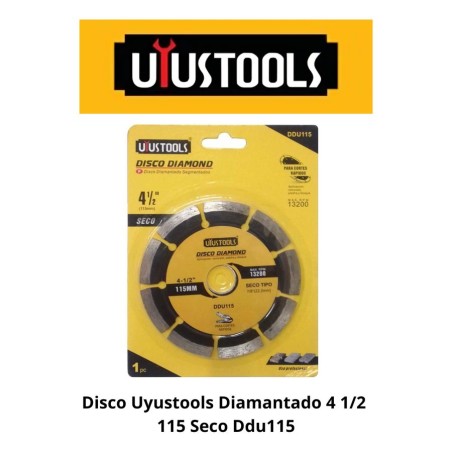 DISCO UYUSTOOLS DIAMANTADO 4 1/2 115 SECO DDU115