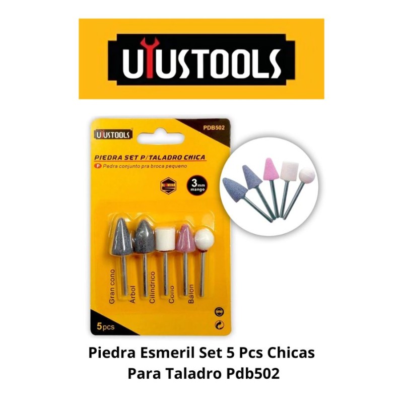 PIEDRA ESMERIL SET 5 PCS CHICAS PARA TALADRO PDB50
