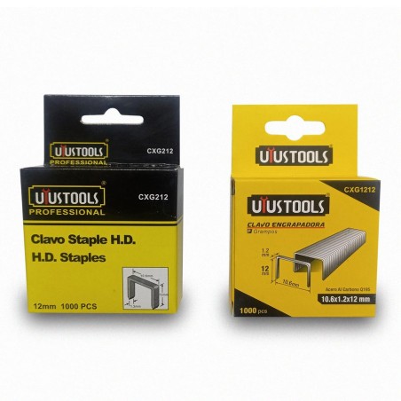 GRAPAS UYUSTOLLS 12 MM CAJA 1000 UNIDADES CXG212