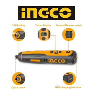 DESTORNILLADOR INGCO RECARGABLE USB 4V LIT CSDLIO4