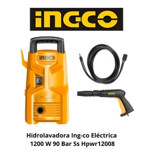 HIDROLAVADORA INGCO ELECTRICA 1200 W 90 BAR SS HP