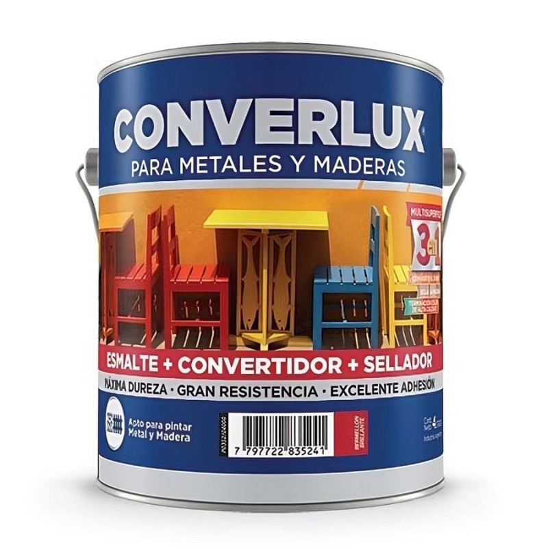 ESMALTE+CONVERTIDOR+SELLADOR CONVERLUX 1 GL 4 LT N