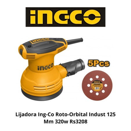 LIJADORA INGCO ROTO-ORBITAL IND 125 MM 320W RS3216