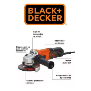 ESMERIL ANGULAR BLACK y amp DECKER 41/2 MODELO G720