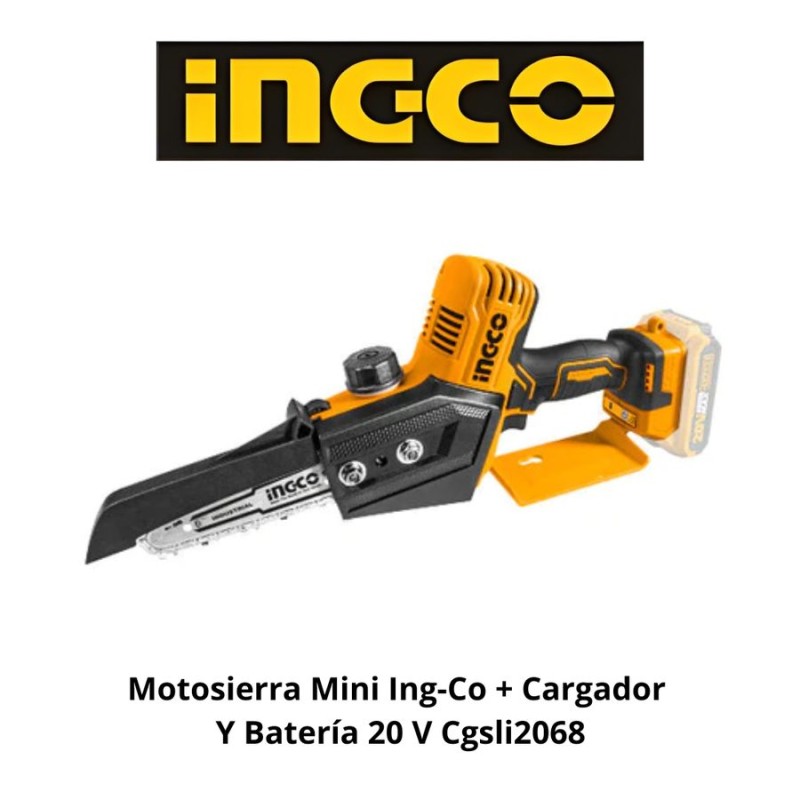 MOTOSIERRA MINI INGCO+CARGADOR Y BATERIA 20 V CGS