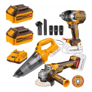 LLAVE IMPACTO+ESMERIL+ASPIRADORA INGCO 2 B+1 C