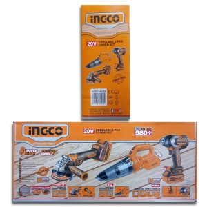 LLAVE IMPACTO+ESMERIL+ASPIRADORA INGCO 2 B+1 C