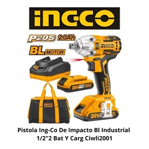 PISTOLA INGCO DE IMPACTO BL INDUSTRIAL 1/2"2 BAT