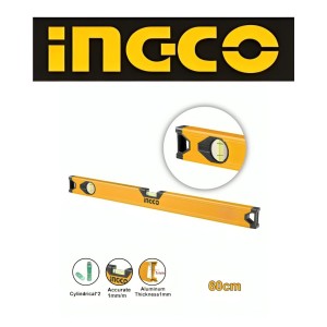 NIVEL ALUMINIO INGCO 2 AGUAS 60 CM 24" HSL58060