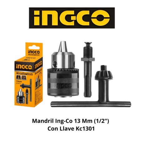 MANDRIL INGCO 13 MM (1/2") CON LLAVE KC1301