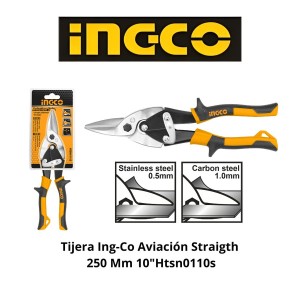 TIJERA INGCO AVIACION STRAIGTH 250 MM 10"HTSN0110