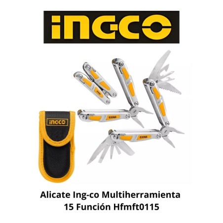 ALICATE INGCO MULTIHERRAMIENTA 15 FUNCION HFMFT01