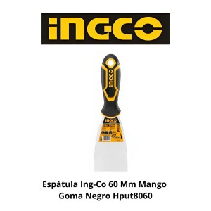 ESPATULA INGCO 60 MM MANGO GOMA NEGRO HPUT8060