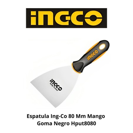 ESPATULA INGCO 80 MM MANGO GOMA NEGRO HPUT8080