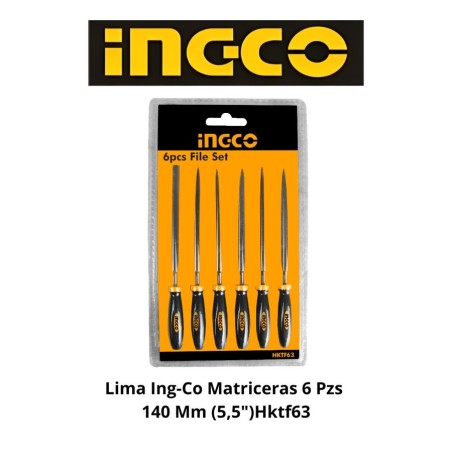 LIMA INGCO MATRICERAS 6 PZS 140 MM (5,5")HKTF63