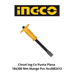 CINCEL INGCO PUNTA PLANA 18X300 MM MANGO PVC HCCL