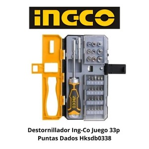 DESTORNILLADOR INGCO JUEGO 33P PUNTAS DADOS HKSDB