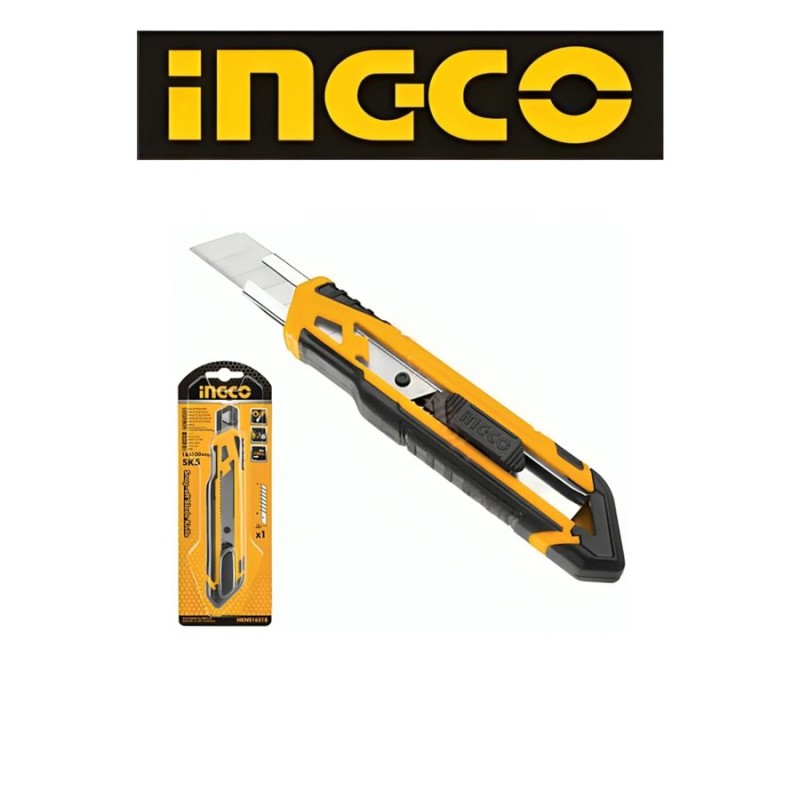 CUCHILLO CARTONERO INGCO 18X100 MM RETRA HKNS1651