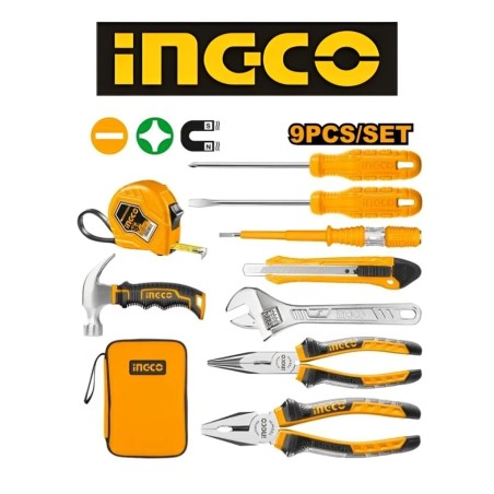 JUEGO HERRAMIENTAS INGCO HANDTOOLS 9 PZ HKTH10809