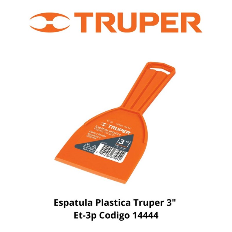 ESPATULA PLASTICA TRUPER 3" ET-3P CODIGO 14444