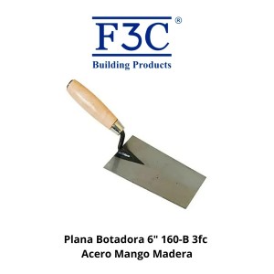 PLANA BOTADORA 6" 160-B 3FC ACERO MANGO MADERA