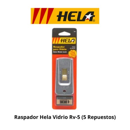 RASPADOR HELA VIDRIO RV-5 (5 REPUESTOS)