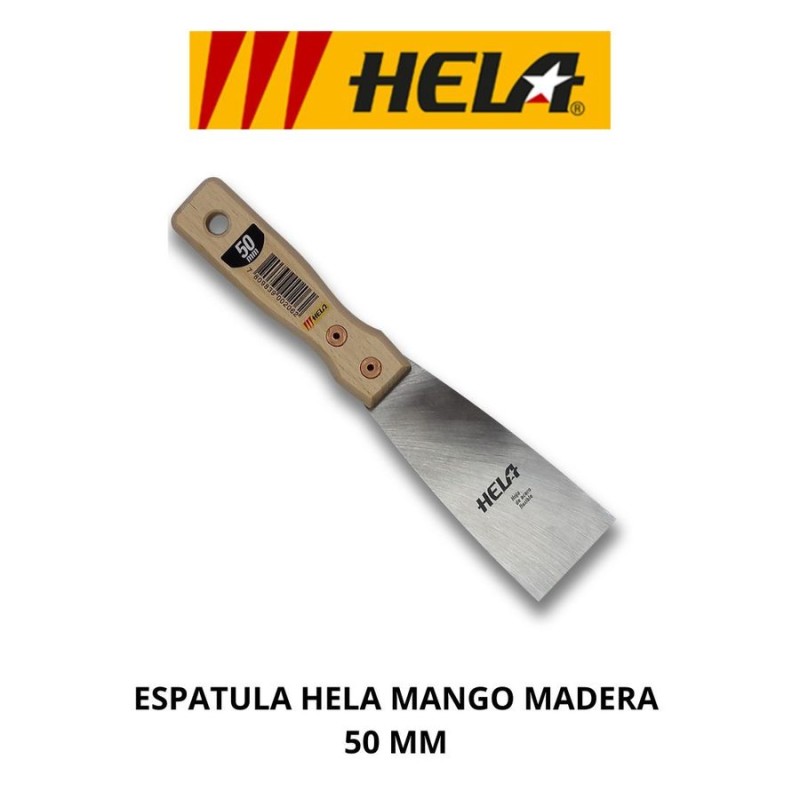 ESPATULA HELA MANGO MADERA 50 MM