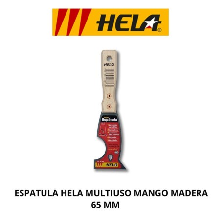 ESPATULA HELA MULTIUSO MANGO MADERA 65 MM