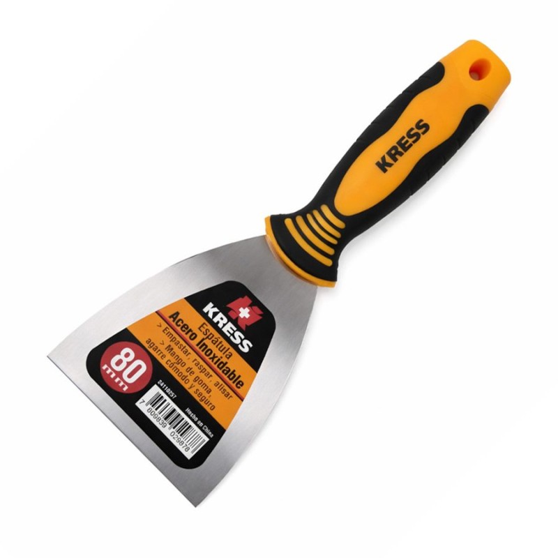 ESPATULA KRESS ACERO INOX 80 MM MANGO BICOMPONENT