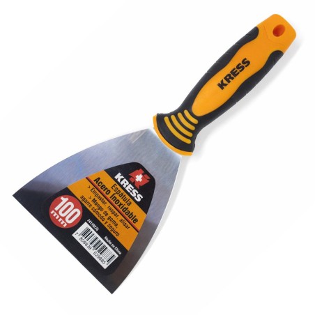 ESPATULA KRESS ACERO INOX100 MM MANGO BICOMPONENT
