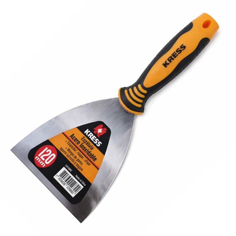 ESPATULA KRESS ACERO INOX120 MM MANGO BICOMPONENT