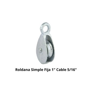 ROLDANA SIMPLE FIJA 1" CABLE 5/16" CARGA 50 KG F26