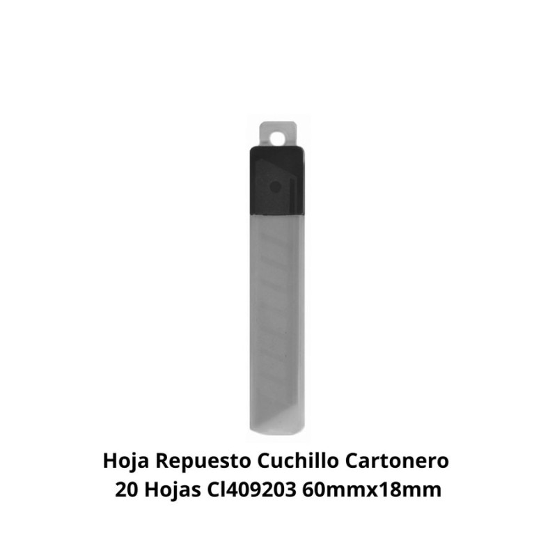 HOJA RESPUESTO CUCHILLO CARTONERO 20 HOJAS CL40920